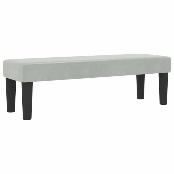 Boxspringbett mit Matratze & Bank Hellgrau 160x200 cm Samt