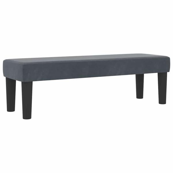 Boxspringbett mit Matratze & Bank Dunkelgrau 200x200 cm Samt