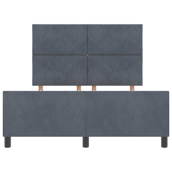 Bettgestell Dunkelgrau 140x200 cm Velvet