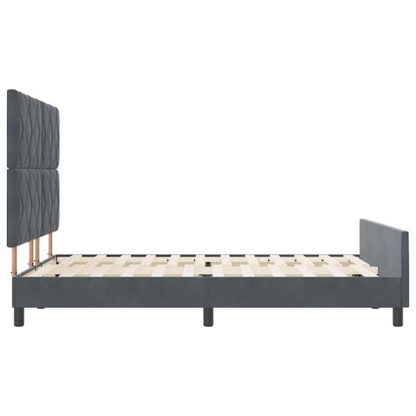 Bettgestell Dunkelgrau 140x200 cm Velvet