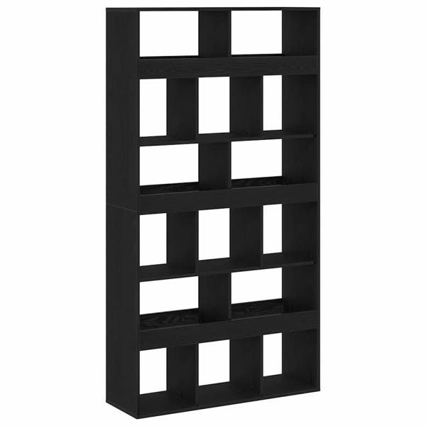 Raumteiler 2 Stück Schwarz Eiche 100x33x187,5 cm Holzwerkstoff