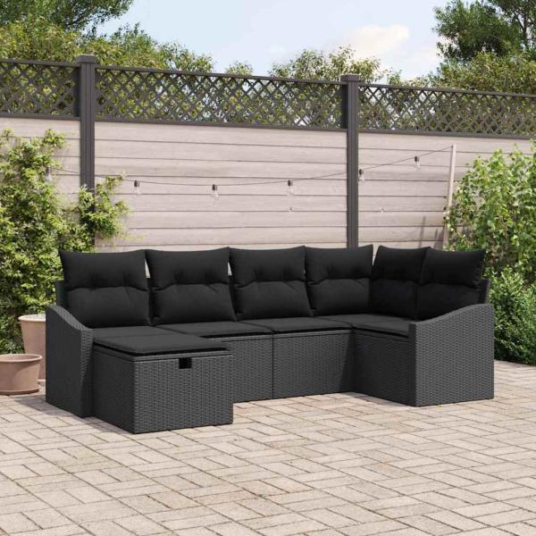 ARDEBO.de - Sofa Set 7 Stk. Poly-Rattan