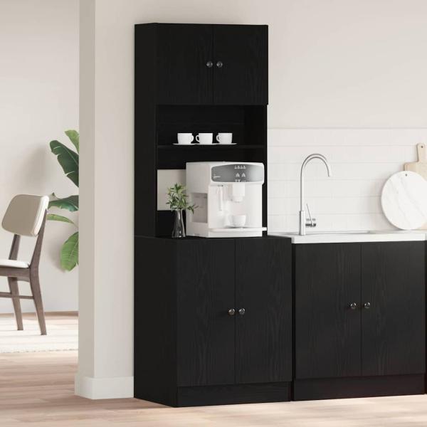ARDEBO.de - Küchenschrank Schwarze Eiche 60x50x180 cm Holzwerkstoff