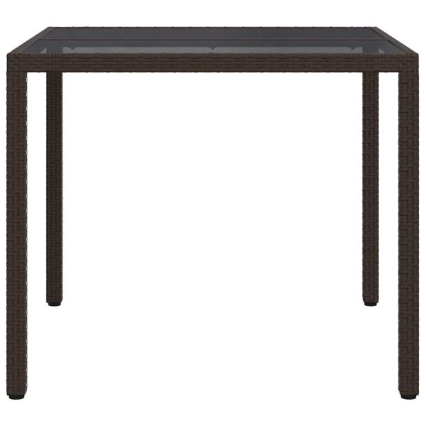 Gartentisch Braun 90 x 90 x 75 cm Poly-Rattan