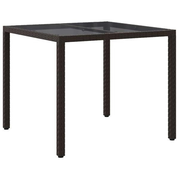 Gartentisch Braun 90 x 90 x 75 cm Poly-Rattan