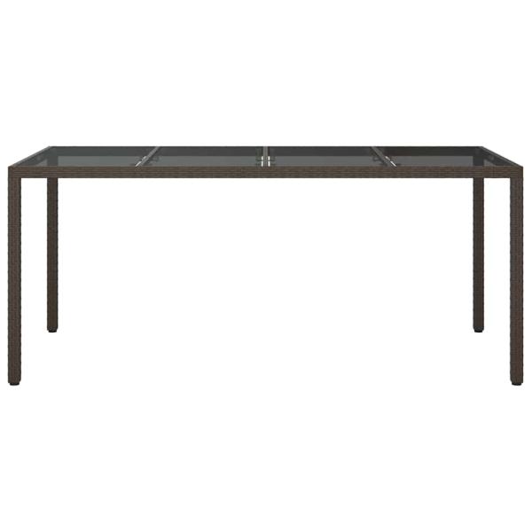 Gartentisch Braun 190x90x75 cm Poly-Rattan