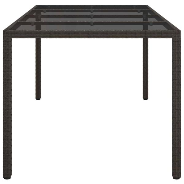 Gartentisch Braun 190x90x75 cm Poly-Rattan