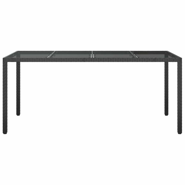 Gartentisch Schwarz 190x90x75 cm Poly-Rattan
