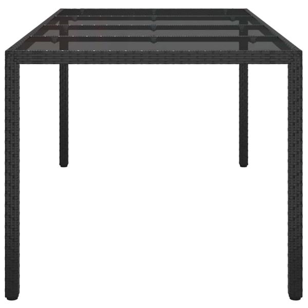 Gartentisch Schwarz 190x90x75 cm Poly-Rattan