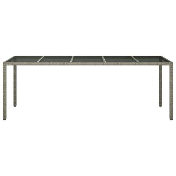Gartentisch Grau 250x100x75 cm Poly-Rattan