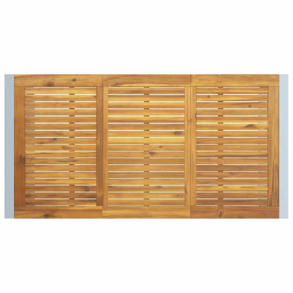 Esszieltisch Grau 160x80x75 cm Stahl und massivem Akazienholz