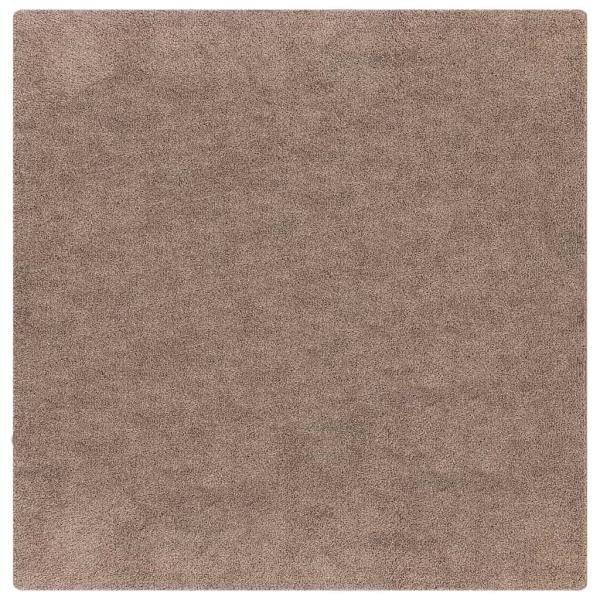 Shaggy Teppich Hochflor Braun 120x120 cm PP