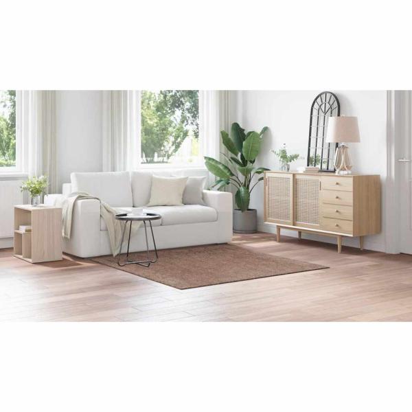 Shaggy Teppich Hochflor Braun 160x160 cm PP