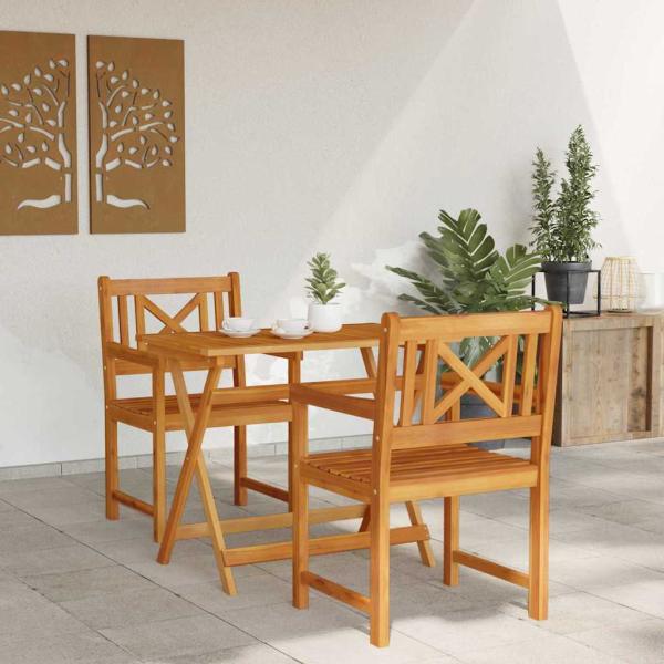 Gartenstühle 2 Stück 56x56x90 cm Massivholz Akazie