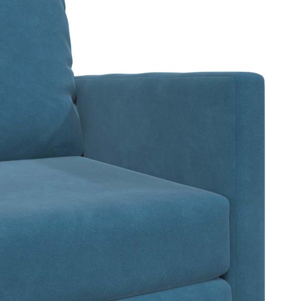 Fußboden Sofa Bett 2-in-1 Blau 74x77x81 cm Velours