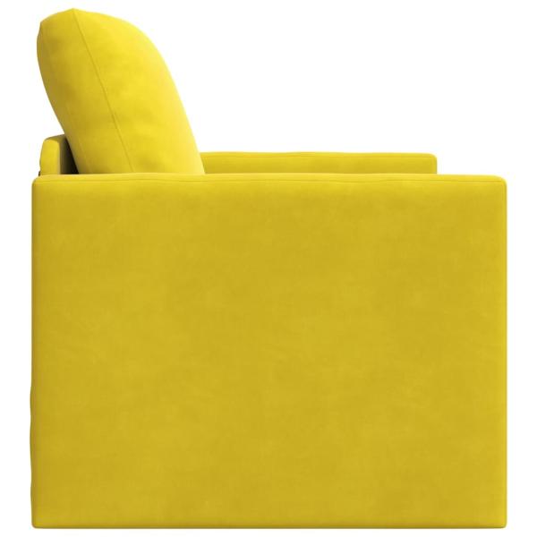 Boden-Sofabett 2-in-1 Dunkelgelb 74x77x81 cm Samt