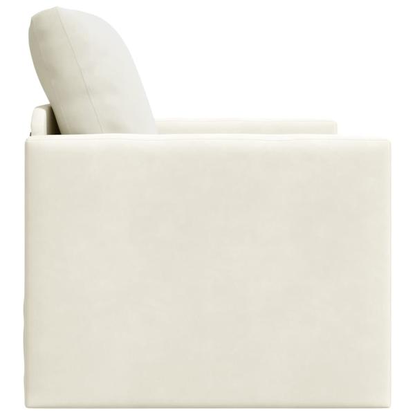 Boden Sofa Bett 2-in-1 Creme 74x77x81 cm Samt