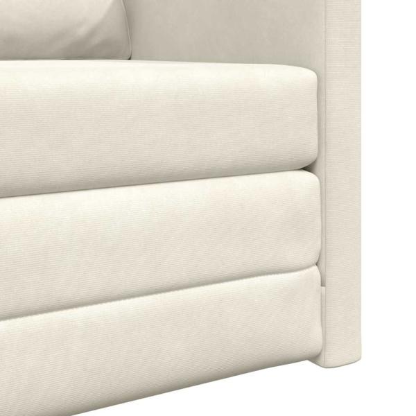 Boden Sofa Bett 2-in-1 Creme 74x77x81 cm Samt