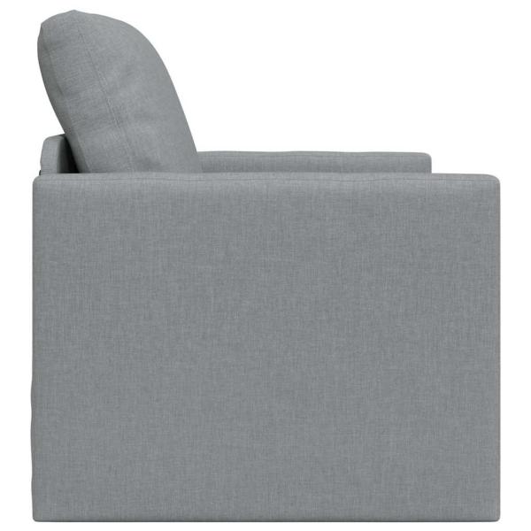 Boden-Sofa-Bett 2-in-1 Hellgrau 74x77x81 cm Stoff