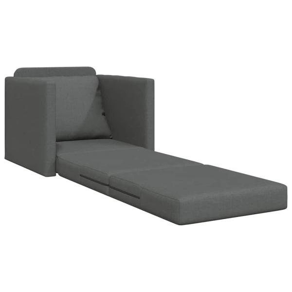 Boden Sofa Bett 2-in-1 Dunkelgrau 74x77x81 cm Stoff