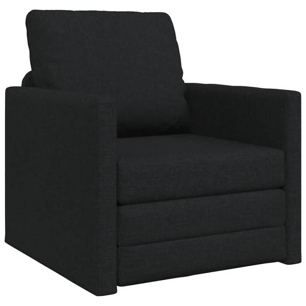 Fußboden Sofa Bett 2-in-1 Schwarz 74x77x81 cm Stoff