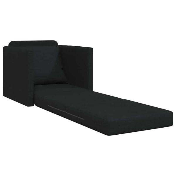 Fußboden Sofa Bett 2-in-1 Schwarz 74x77x81 cm Stoff