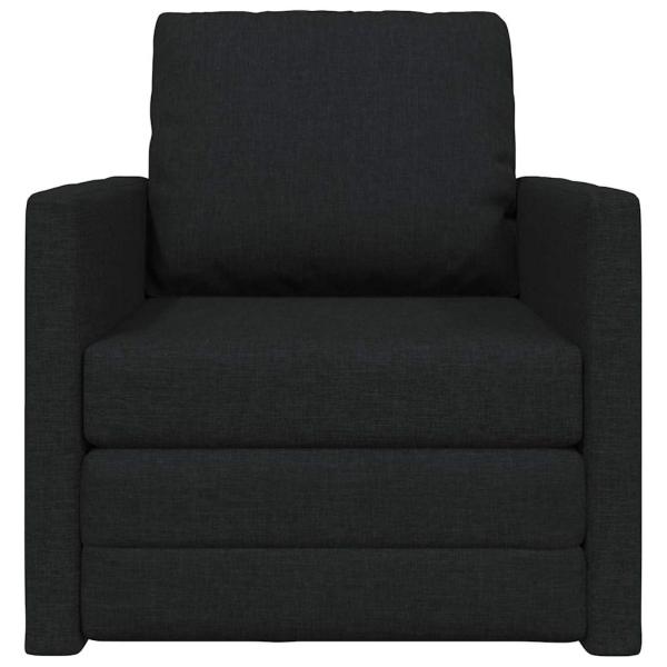 Fußboden Sofa Bett 2-in-1 Schwarz 74x77x81 cm Stoff