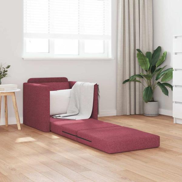 Boden Schlafsofa 2-in-1 Weinkelchrot 74x77x81 cm Stoff