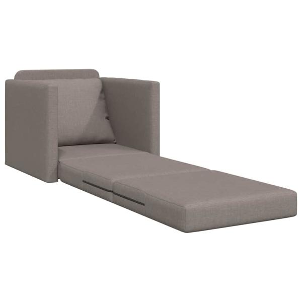 Boden-Sofa-Bett 2-in-1 Taupe 74x77x81 cm Stoff