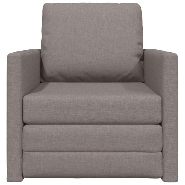 Boden-Sofa-Bett 2-in-1 Taupe 74x77x81 cm Stoff