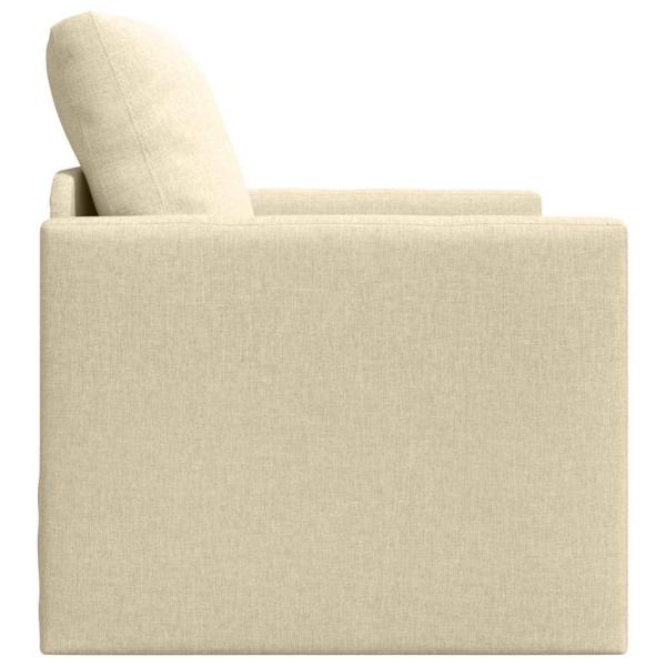 Boden-Sofa-Bett 2-in-1 Creme 74x77x81 cm Stoff