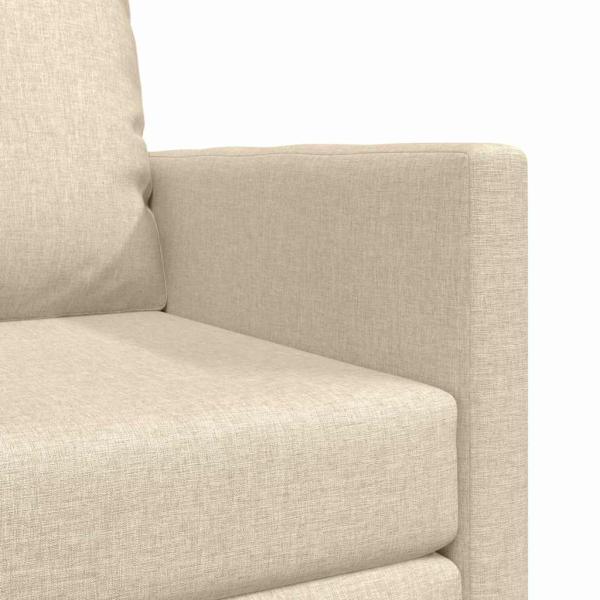 Boden-Sofa-Bett 2-in-1 Creme 74x77x81 cm Stoff