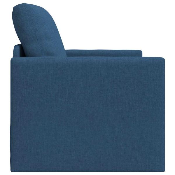 Fußsofa-Bett 2-in-1 Blau 74x77x81 cm Stoff