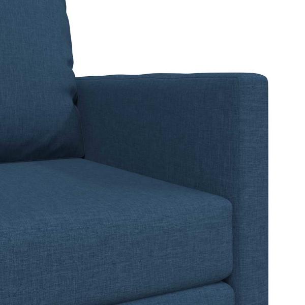 Fußsofa-Bett 2-in-1 Blau 74x77x81 cm Stoff