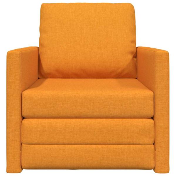 Boden-Sofa-Bett 2-in-1 Dunkelgelb 74x77x81 cm Stoff
