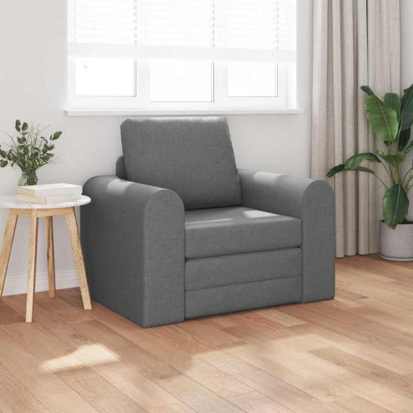 ARDEBO.de - Boden Sofa Bett 2-in-1 Dunkelgrau 98x71x83 cm Stoff