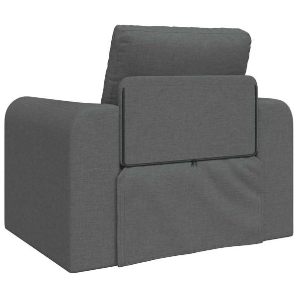 Boden Sofa Bett 2-in-1 Dunkelgrau 98x71x83 cm Stoff