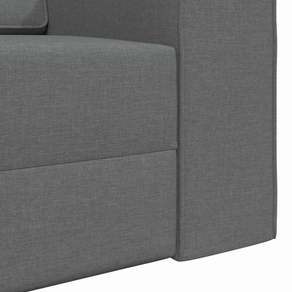 Boden-Sofa-Bett 2-in-1 Dunkelgrau 245x150x60.5 cm Stoff