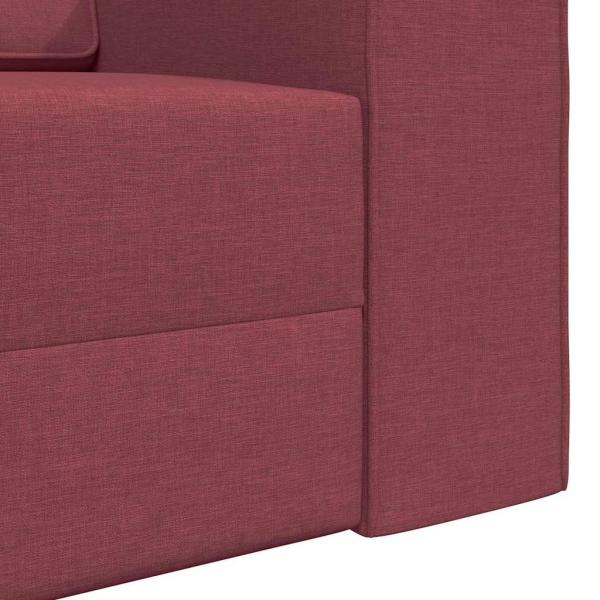 Futon-Sofa-Bett 2-in-1 Burgunderrot 245x150x60.5 cm Stoff