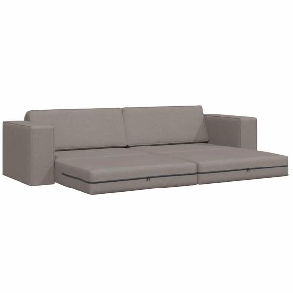Boden Sofa Bett 2-in-1 Taupe 245x150x60.5 cm Stoff