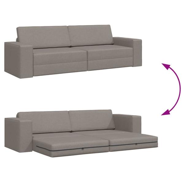 Boden Sofa Bett 2-in-1 Taupe 245x150x60.5 cm Stoff