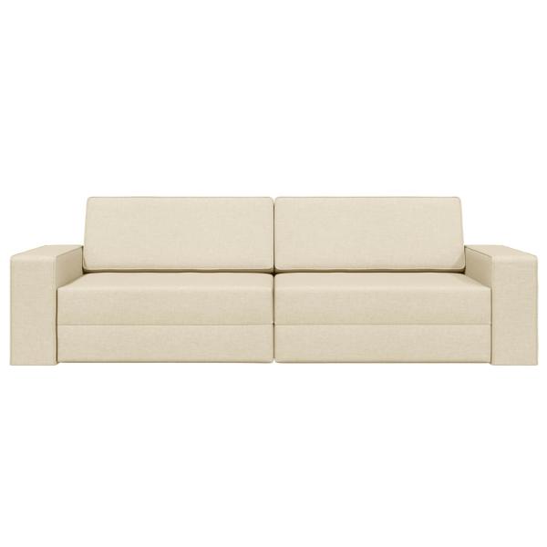 Schlafsofa Creme 245 x 78 x 77 cm Stoff