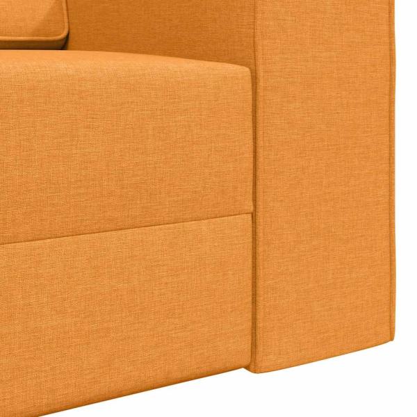 Boden Sofa Bett 2-in-1 Dunkelgelb 245x150x60.5 cm Stoff