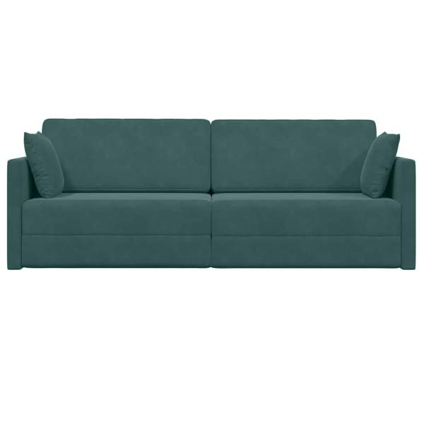 Boden Schlafsofa 2-in-1 Dunkelgrün 213x144x60 cm Samt