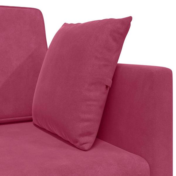 Boden-Sofa-Bett 2-in-1 Weinrot 213x144x60 cm Samt