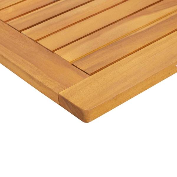 Tischplatte 80x40x2,2 cm rechteckige Tischplatte aus massivem Teakholz
