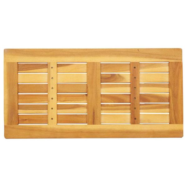 Tischplatte 80x40x2,2 cm rechteckige Tischplatte aus massivem Teakholz