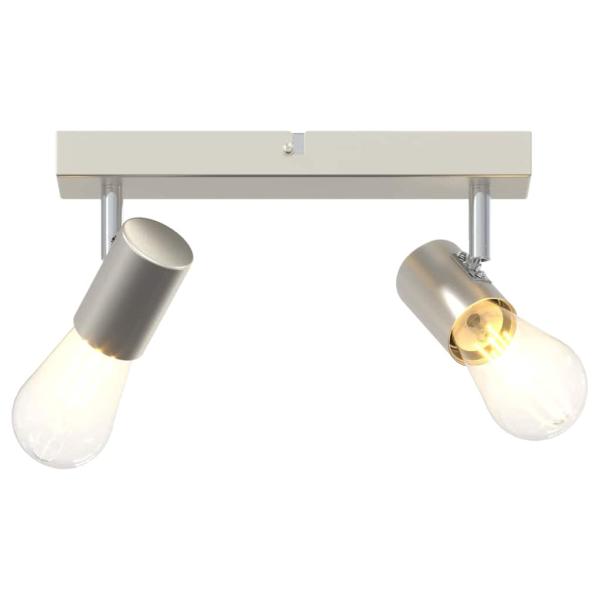 Deckenstrahler 2 Wege verstellbar gebürsteter Nickel E27