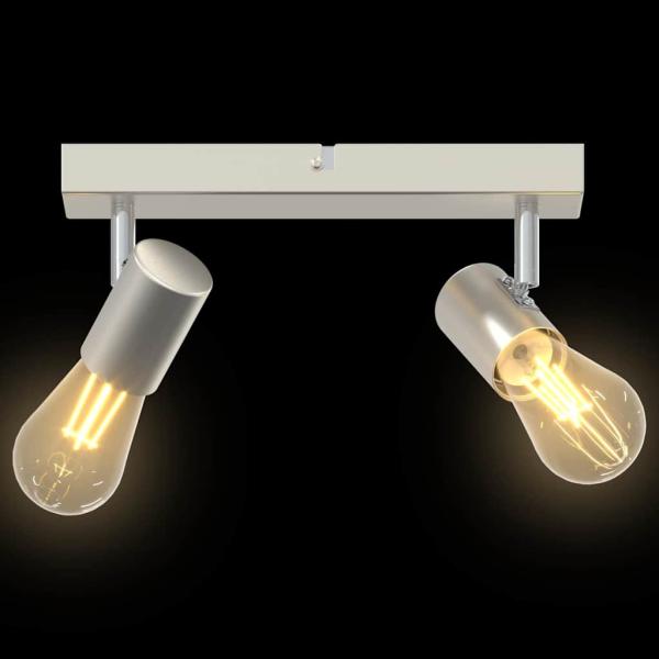 Deckenstrahler 2 Wege verstellbar gebürsteter Nickel E27