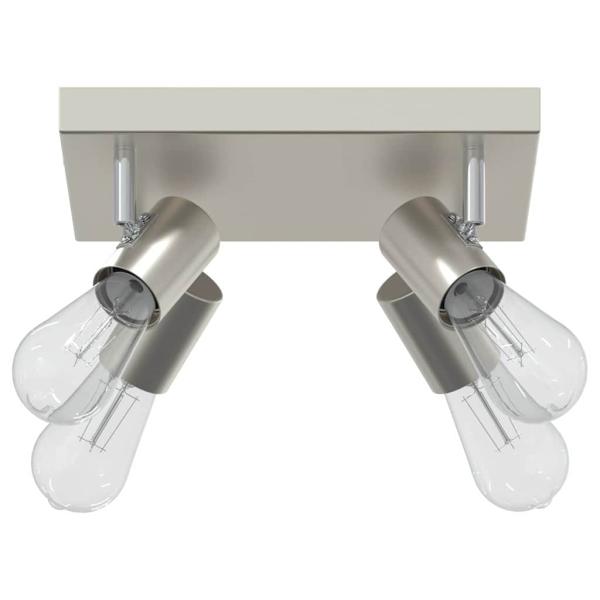 Deckenstrahler 4-Wege verstellbar gebürsteter Nickel E27